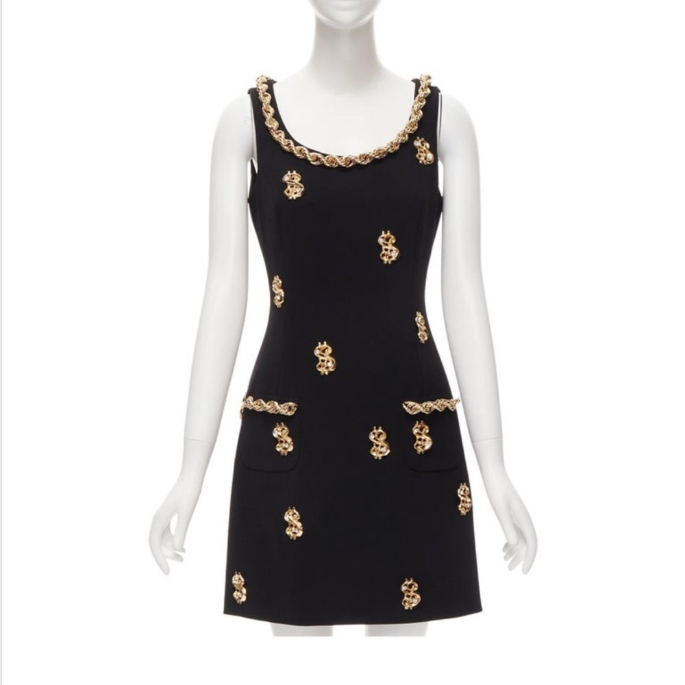 NEW Moschino Couture Money Dollar Sign Dress